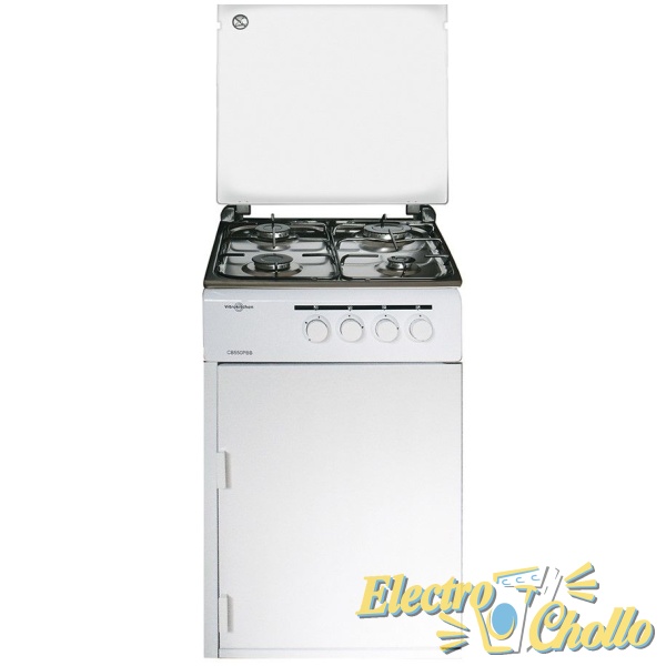 Comprar cocina butano Vitrokitchen CB60BB-VS blanca 4 fuegos 60x60cm