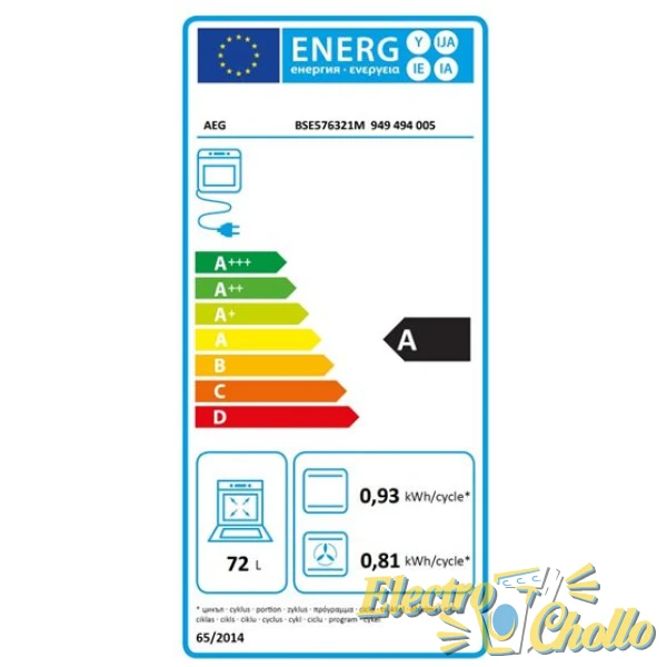 HORNO AEG BSE576321M INOX (1 VAPOR )