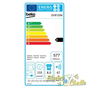 SECADORA BEKO DV8120N 8K