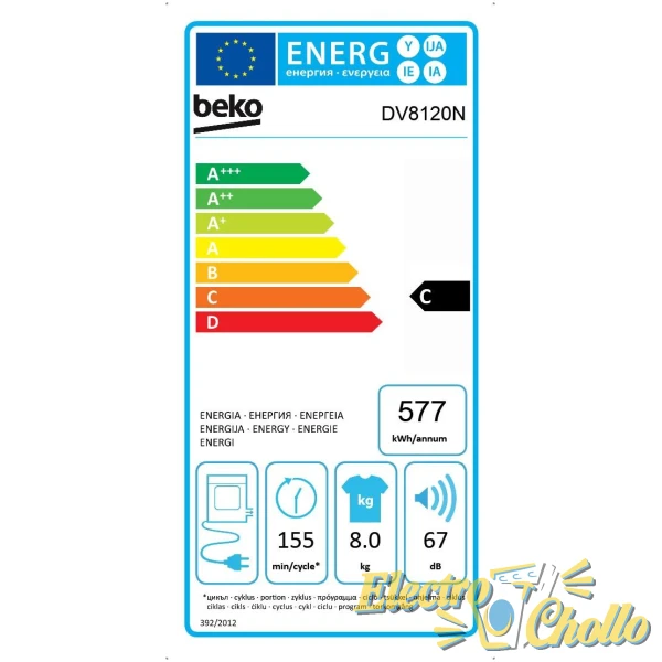SECADORA BEKO DV8120N 8K
