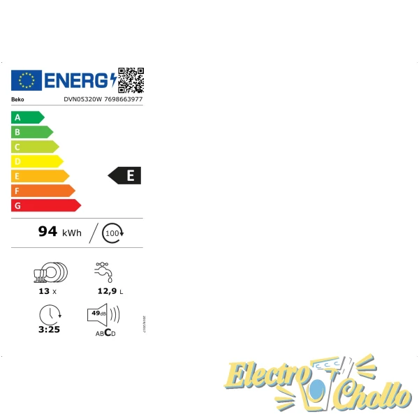 LAVAV BEKO DVN05320W 13S 60C B