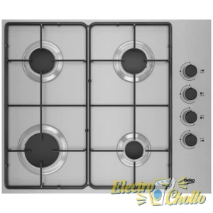 Placa de Gas Beko HIGG64103SX de Cuatro Fuegos INOX