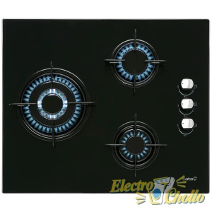 Placa de Gas Cristal Cata CIB6021BK de Tres Fuegos para Gas Butanos